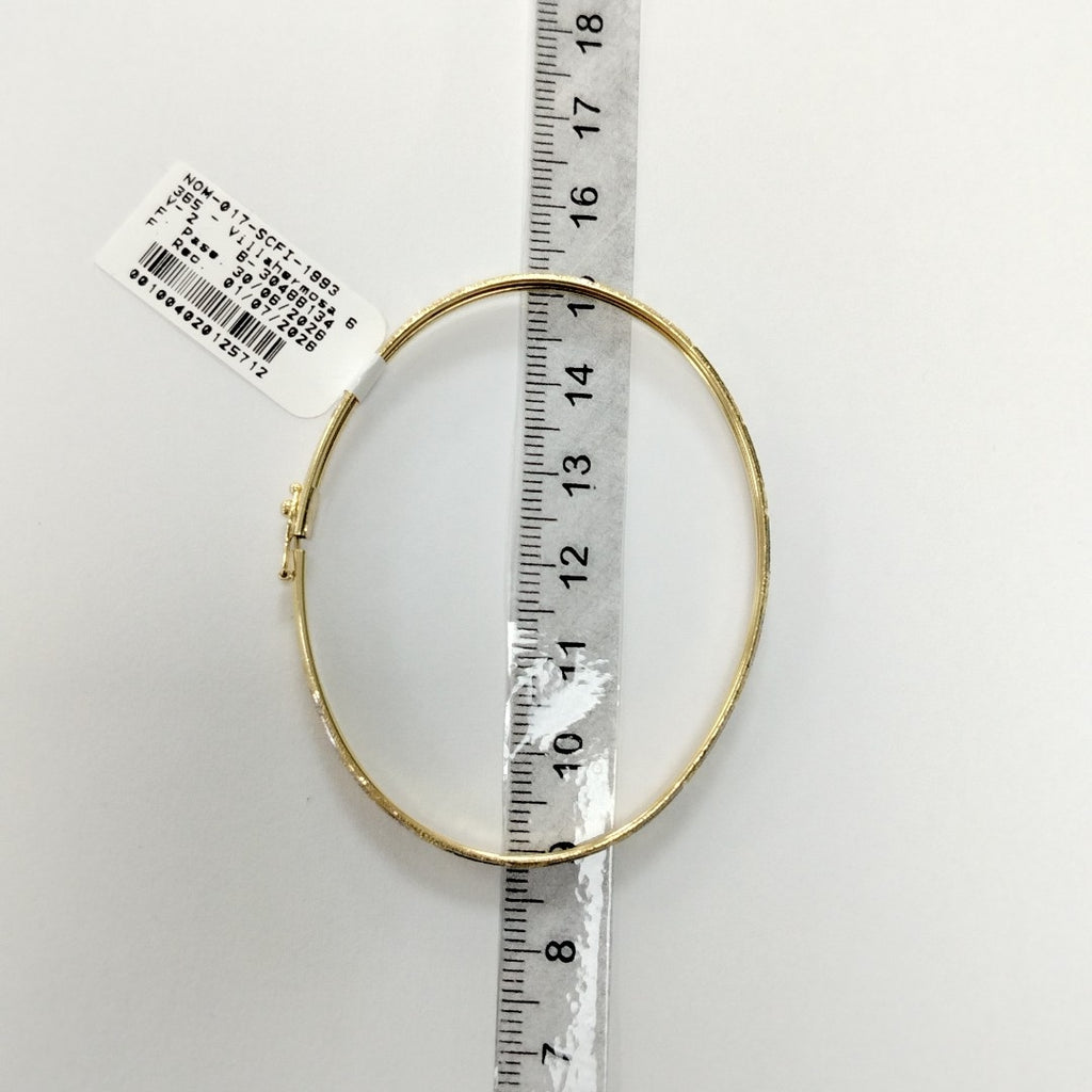 PULSERA RIGIDA ORO COMBINADO 14 K 3.7 GRMS (SEMINUEVO)