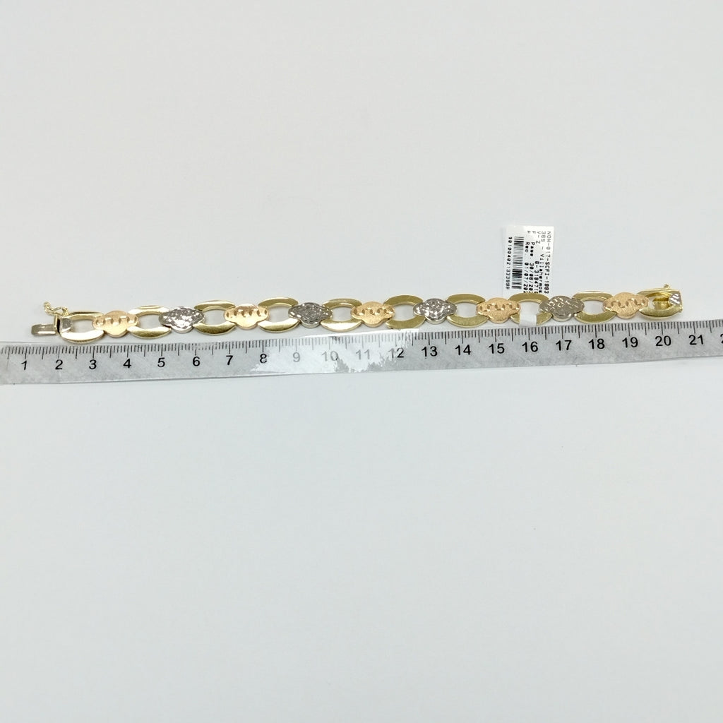 PULSERA ORO, ORO COMBINADO 14 K 13 GRMS (SEMINUEVO)