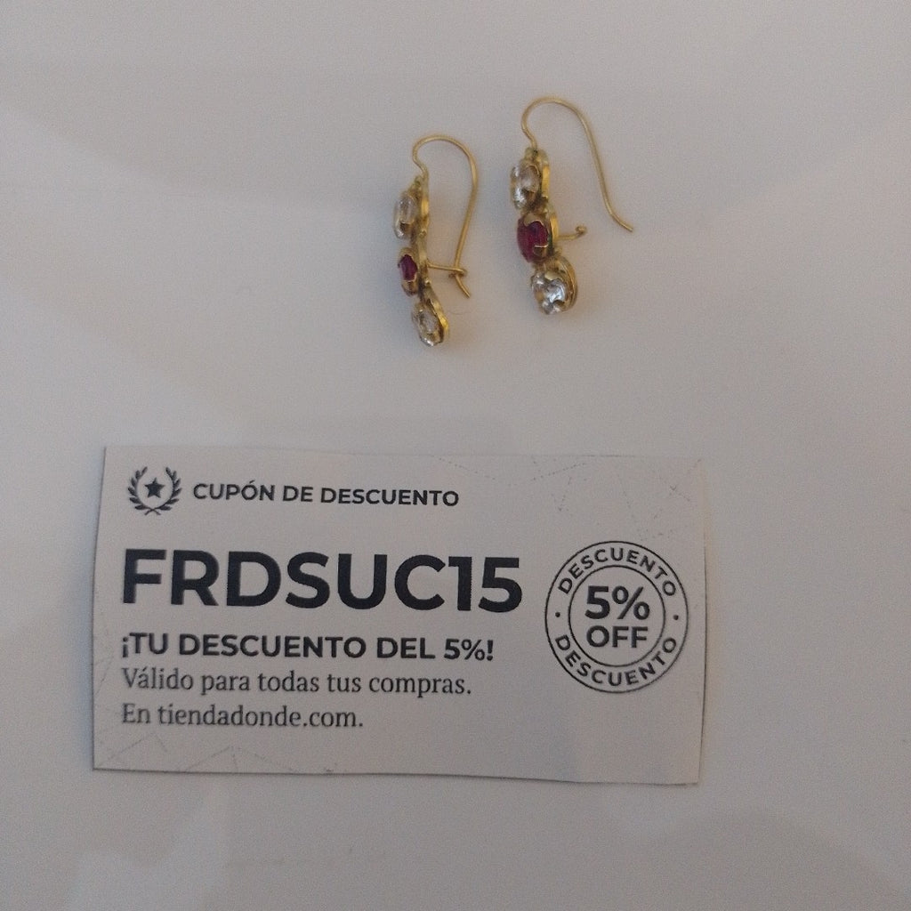 ARETES PAR ORO 10 K 3.7 GRMS (SEMINUEVO)