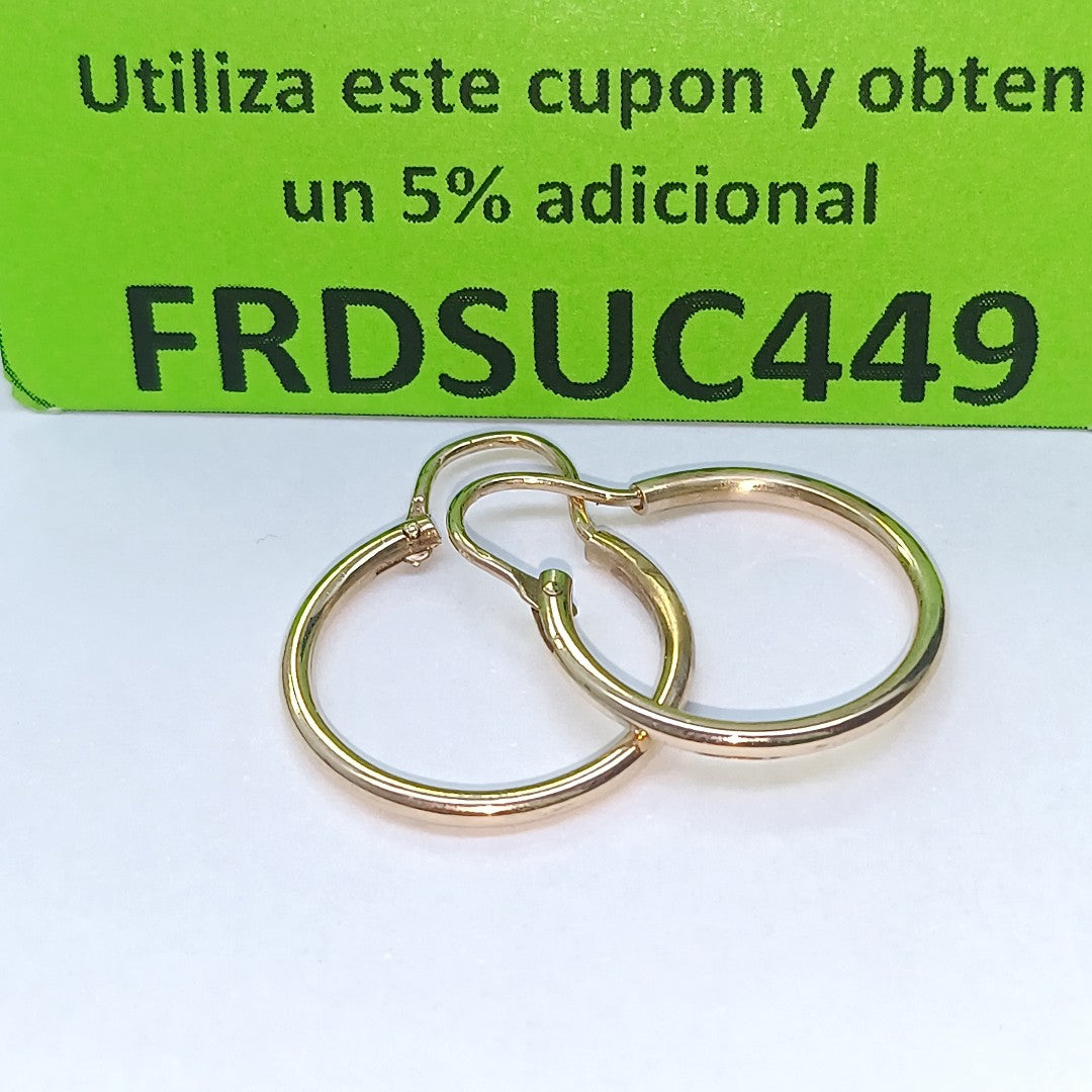 ARRACADAS PAR ORO 14 K 1.7 GRMS (SEMINUEVO)