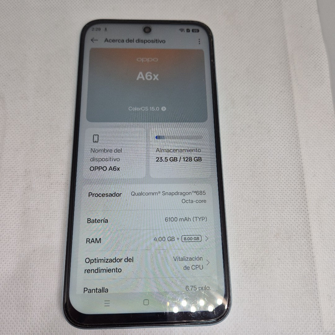 CELULAR OPPO A6X CPH2819 (2025) 128 GB 4 GB RAM (SEMINUEVO)