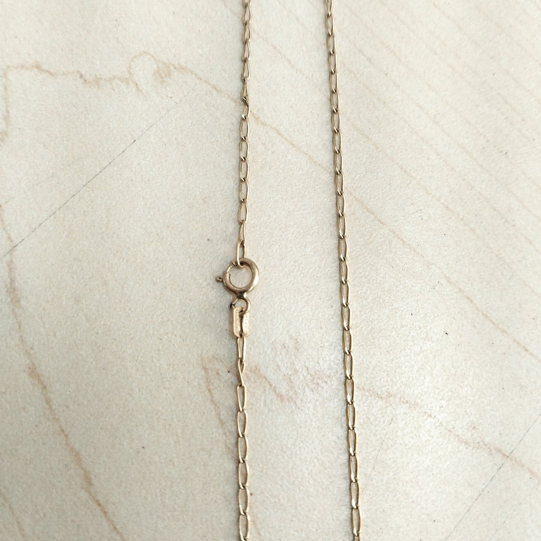 CADENA, MEDALLA RELIGIOSA ORO 14 K 2.6 GRMS (SEMINUEVO)