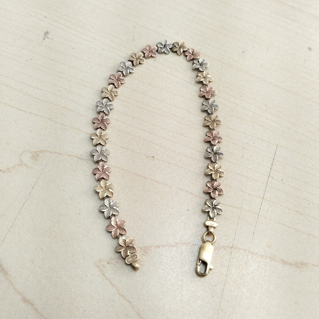 PULSERA ORO COMBINADO 14 K 6.1 GRMS (SEMINUEVO)