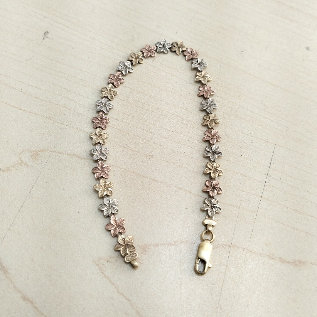 PULSERA ORO COMBINADO 14 K 6.1 GRMS (SEMINUEVO)