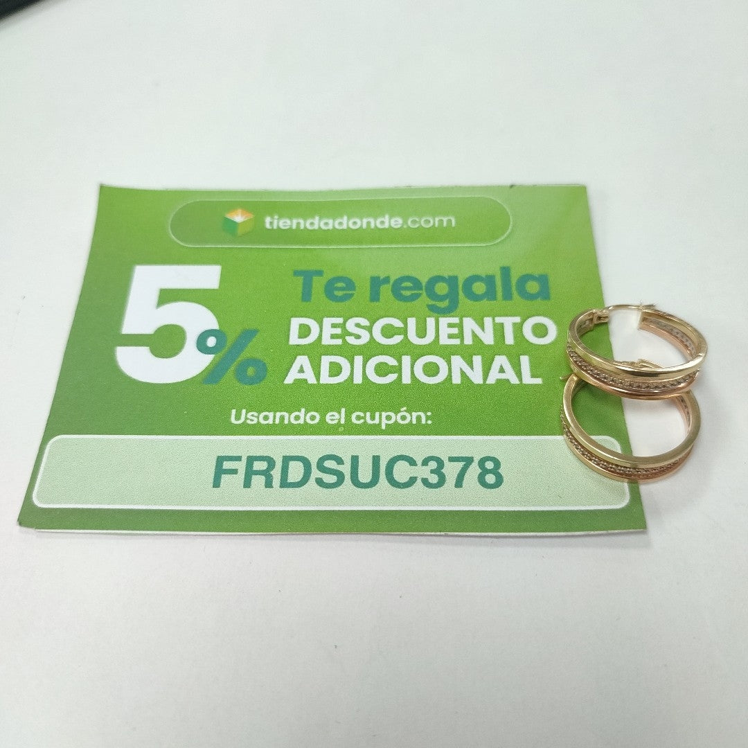 ARRACADAS PAR ORO 14 K 3.6 GRMS (SEMINUEVO)