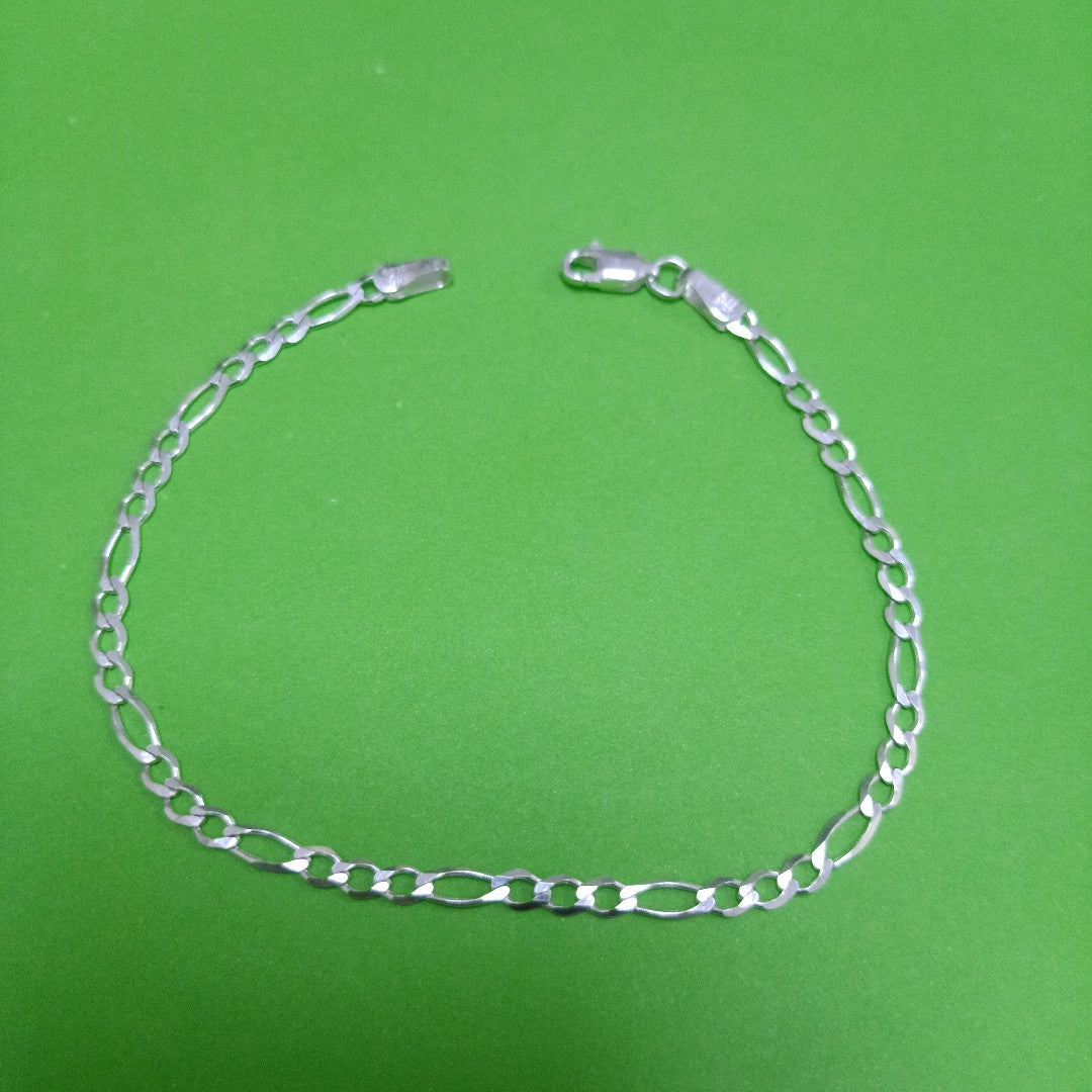 PULSERA TEJIDO 3X1 PLATA .925 21 CM 3.2 GR (NUEVO)