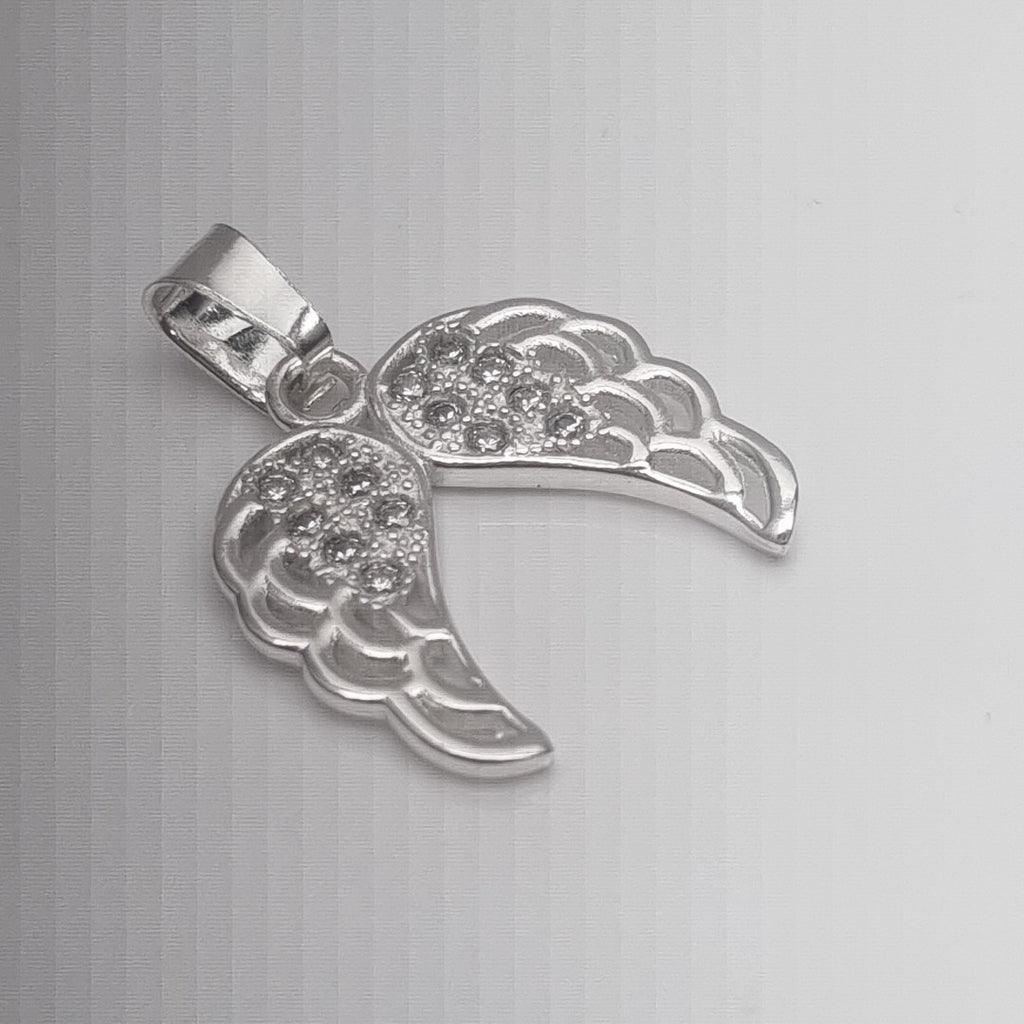 DIJE ALAS C/CIRCONIAS PLATA .925 2.3 GR (NUEVO)