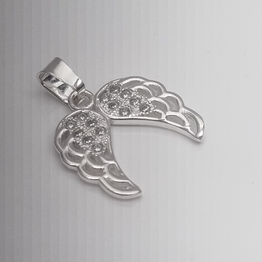 DIJE ALAS C/CIRCONIAS PLATA .925 2.3 GR (NUEVO)