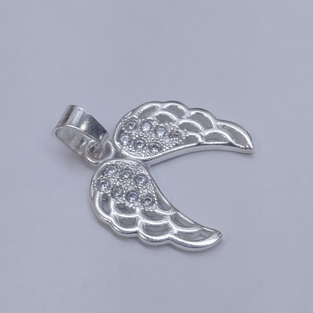 DIJE ALAS C/CIRCONIAS PLATA .925 2.3 GR (NUEVO)