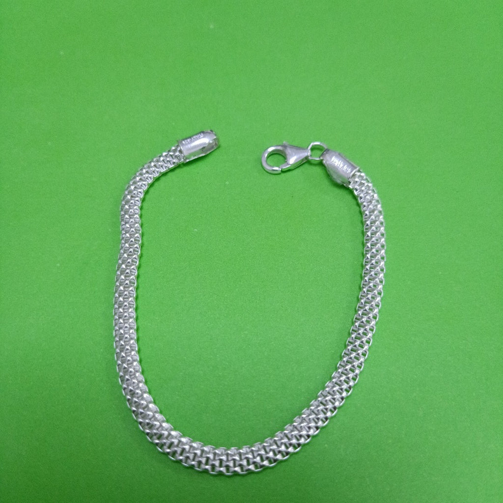 PULSERA TEJIDO ESPECIAL PLATA .925 18 CM 4.8 GR (NUEVO)