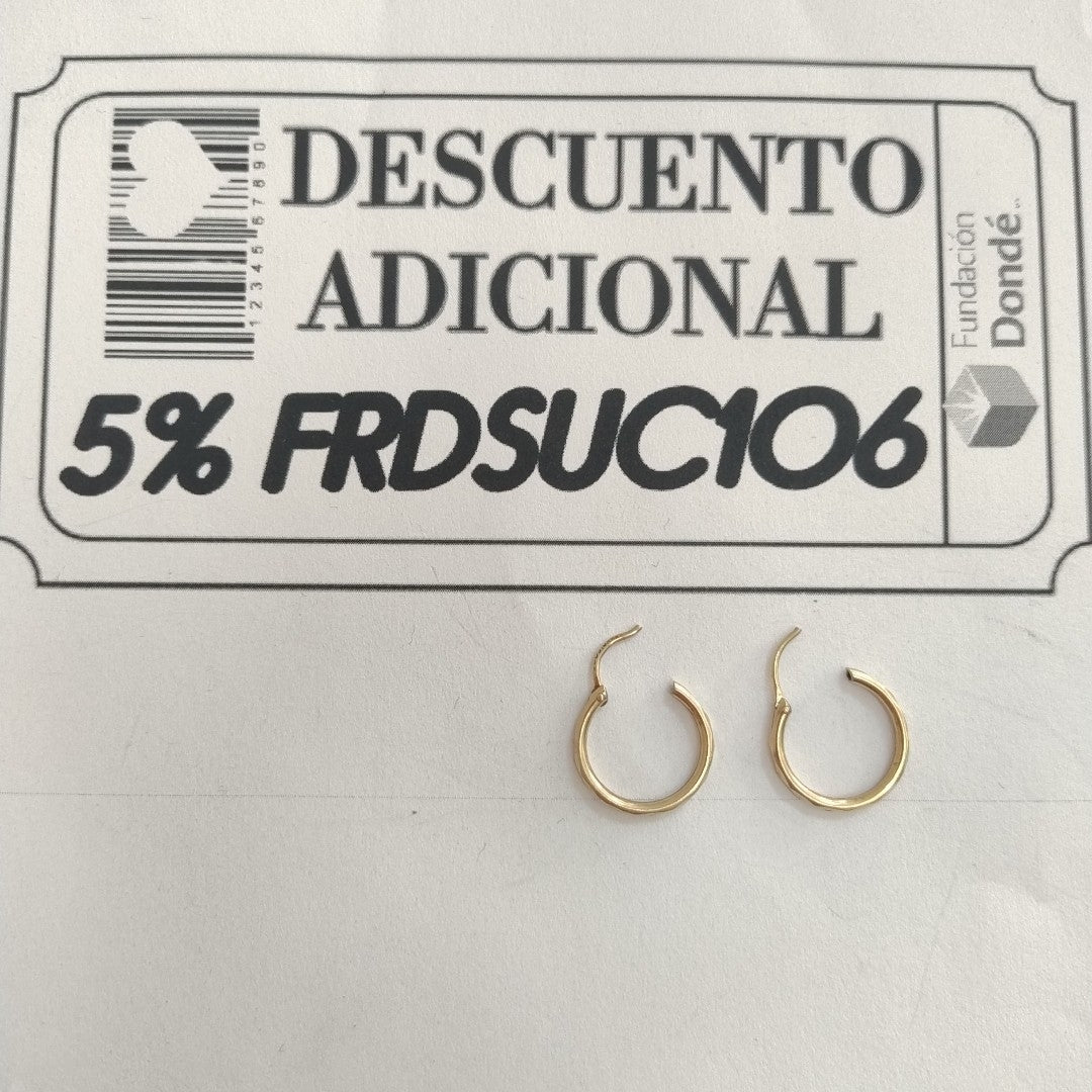 ARRACADAS PAR ORO 10 K 1 GRMS (SEMINUEVO)