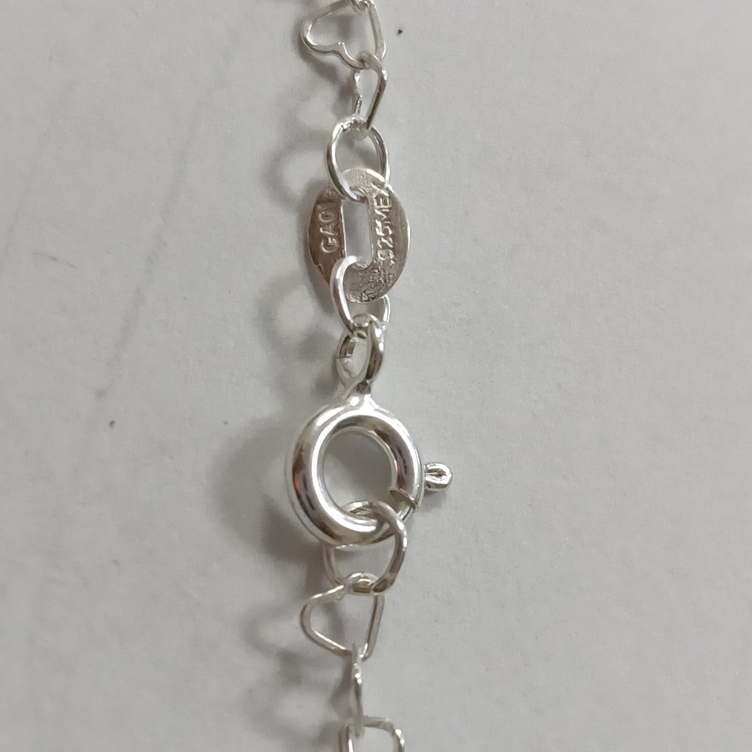 CADENA CORAZONES PLATA .925 60 CM 3.02 GR (NUEVO)