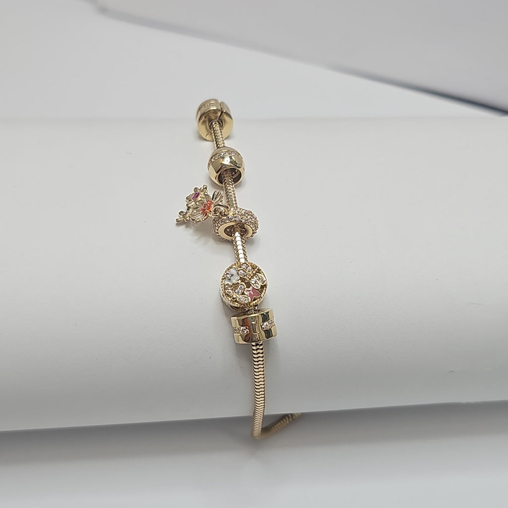 PULSERA CHARM ORO 14K 15.8 (NUEVO)