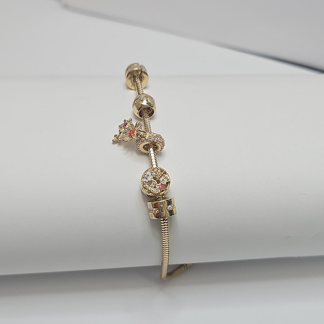 PULSERA CHARM ORO 14K 15.8 (NUEVO)