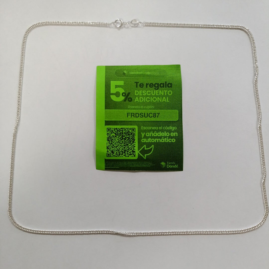 CADENA BARBADA PLATA .925 50 CM 4.12 GR (NUEVO)