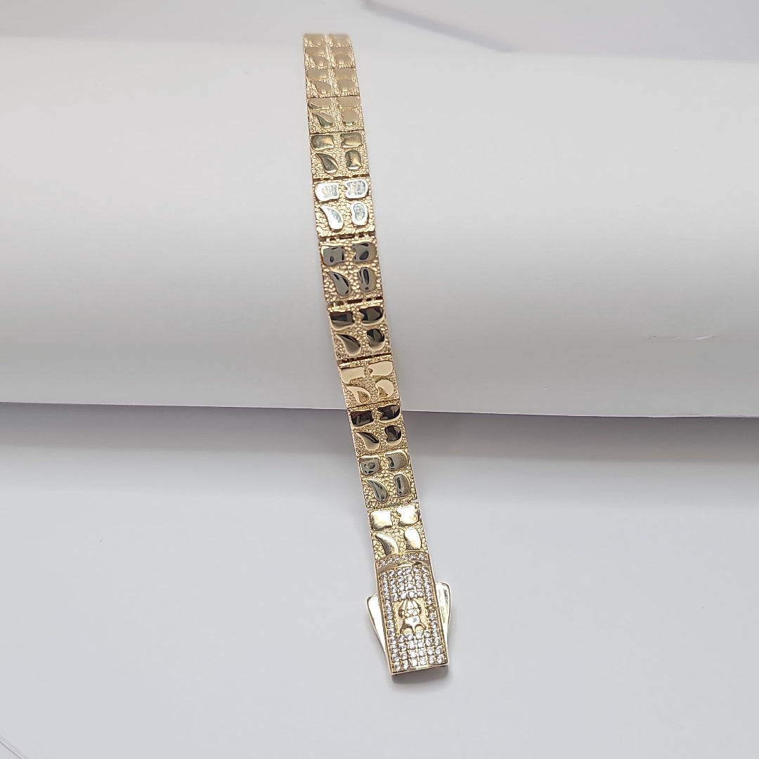 PULSERAS CABALLERO ORO 14K 17.2 (NUEVO)