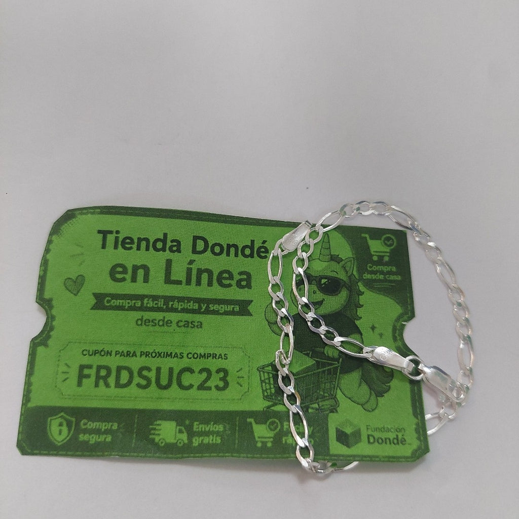PULSERA TEJIDO 3X1 PLATA .925 21 CM 3.3 GR (NUEVO)