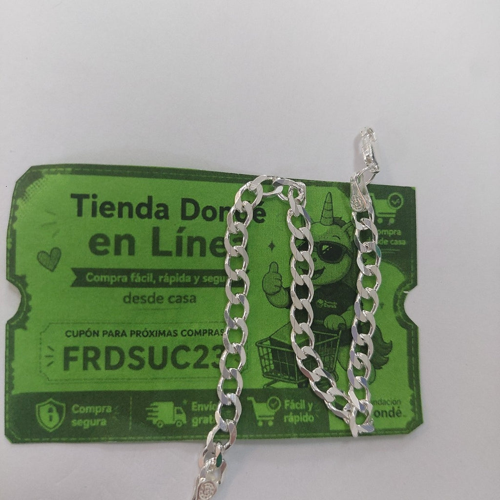 PULSERA BARBADA PLATA .925 18 CM 5.63 GR (NUEVO)