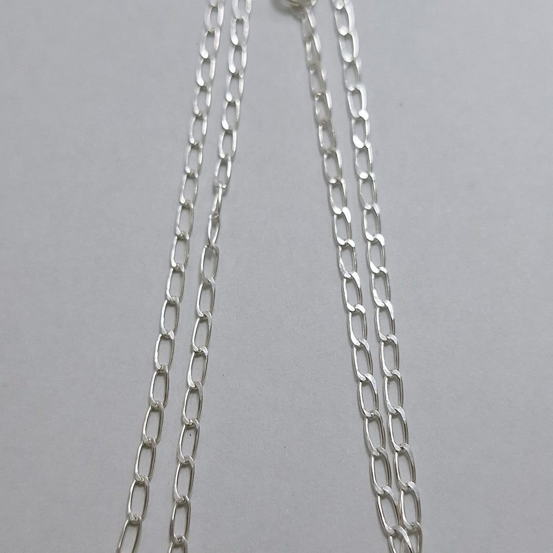 CADENA TEJIDO ESLABONES PLATA .925 50 CM 2.7 GR (NUEVO)