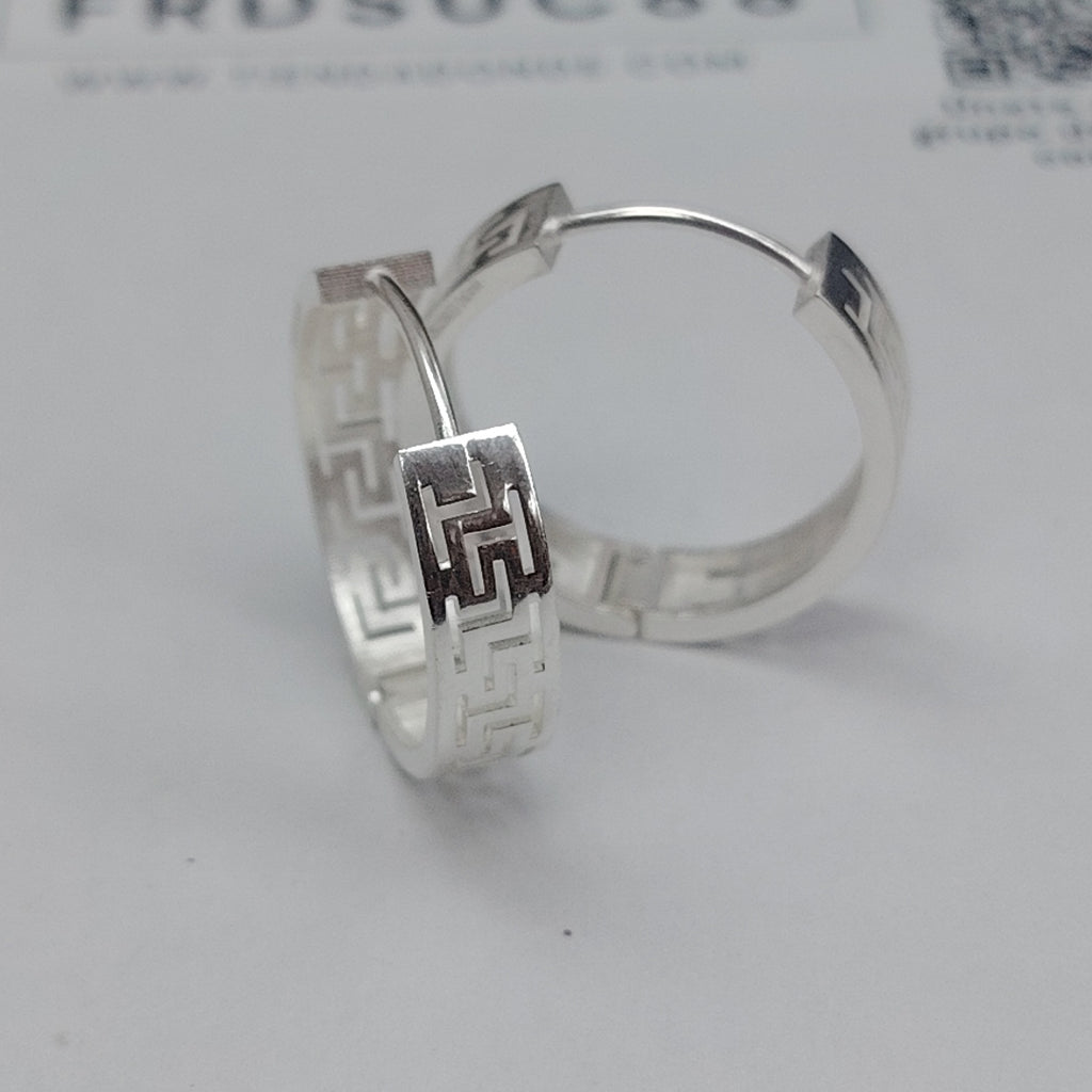 ARETES ARRACADAS GRECAS PLATA .925 4.13 GR (NUEVO)