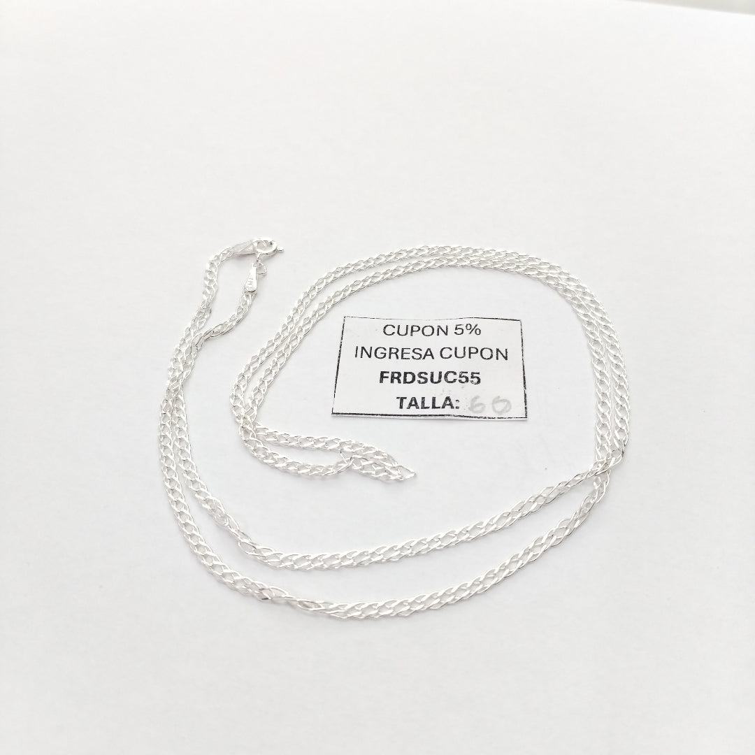 CADENA DOBLE ESLABON PLATA .925 60 CM 3.93 GR (NUEVO)