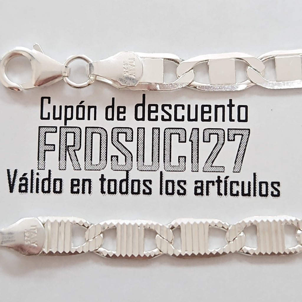 PULSERA TEJIDO ESPEJO PLATA .925 21 CM 7.9 GR (NUEVO)