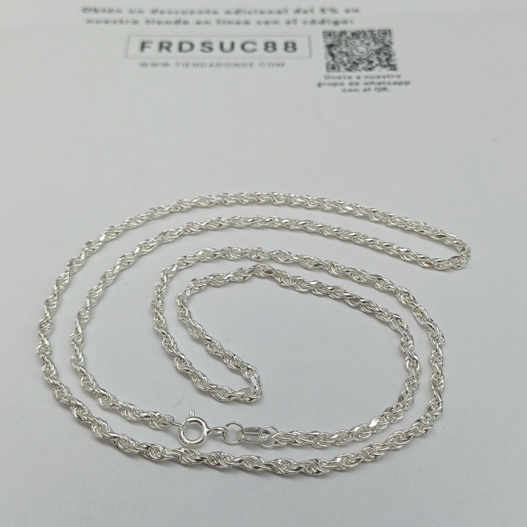 CADENA TORZAL PLATA .925 55 CM 9.62 GR (NUEVO)