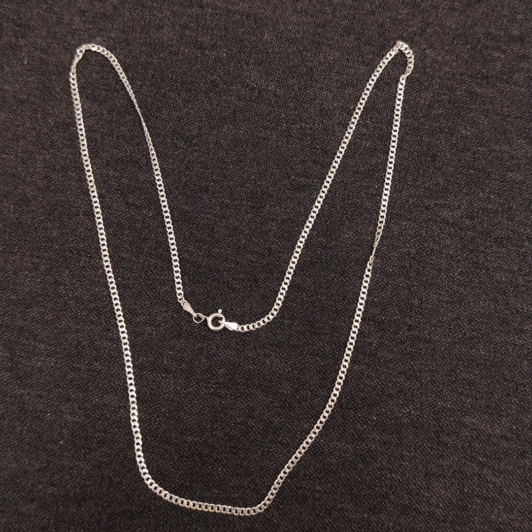 CADENA TEJIDO BARBADO PLATA .925 60 CM 5.6 GR (NUEVO)
