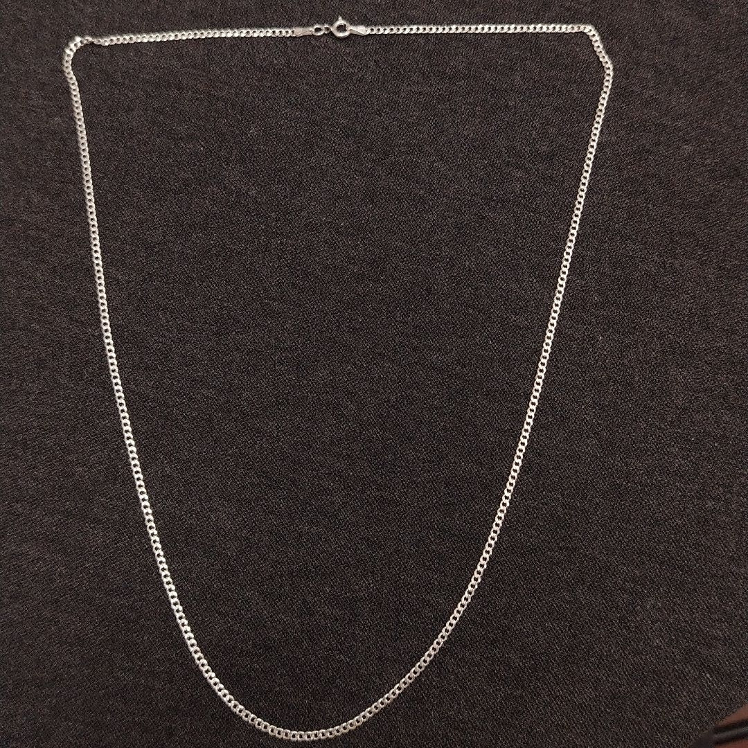 CADENA TEJIDO BARBADO PLATA .925 60 CM 5.6 GR (NUEVO)