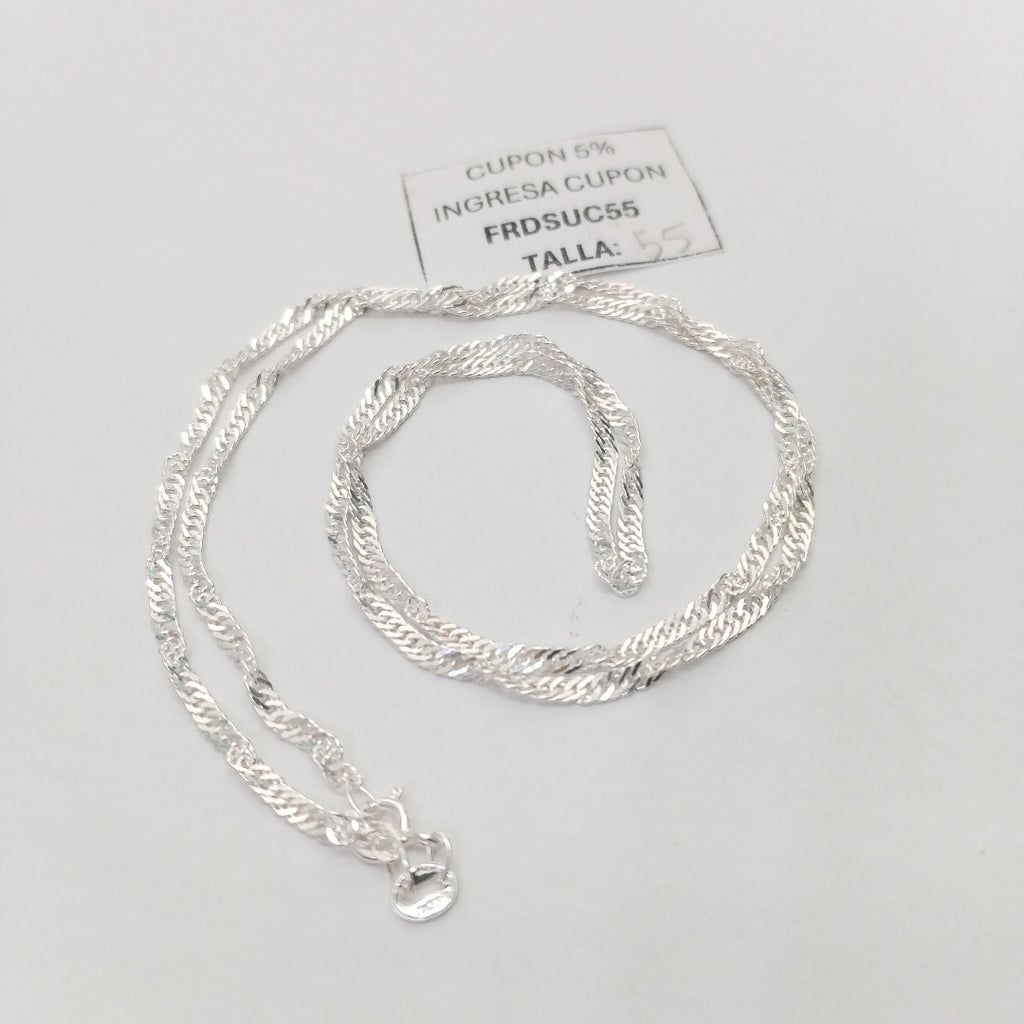 CADENA MEDIO TZL PLATA .925 55 CM 4.22 GR (NUEVO)