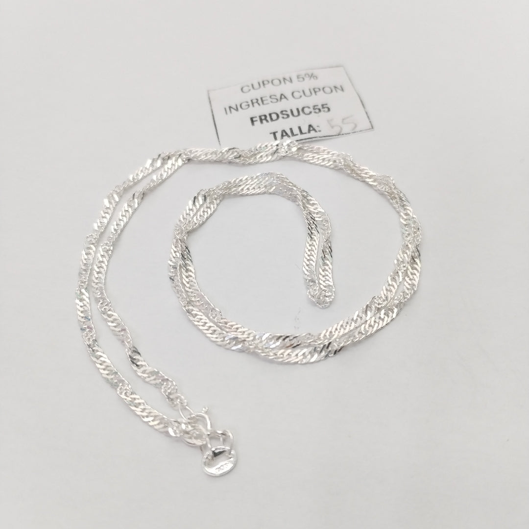 CADENA MEDIO TZL PLATA .925 55 CM 4.22 GR (NUEVO)