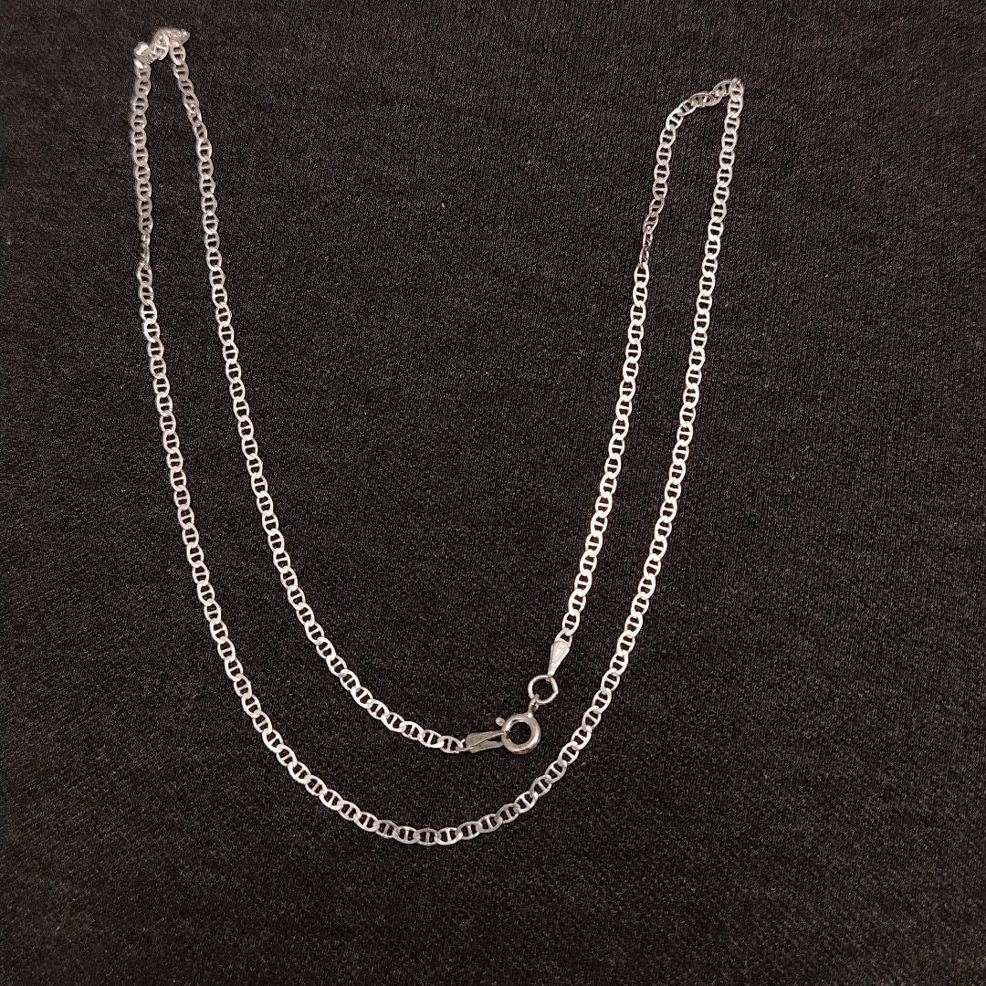 CADENA TEJIDO GUCHI PLATA .925 55 CM 3.6 GR (NUEVO)
