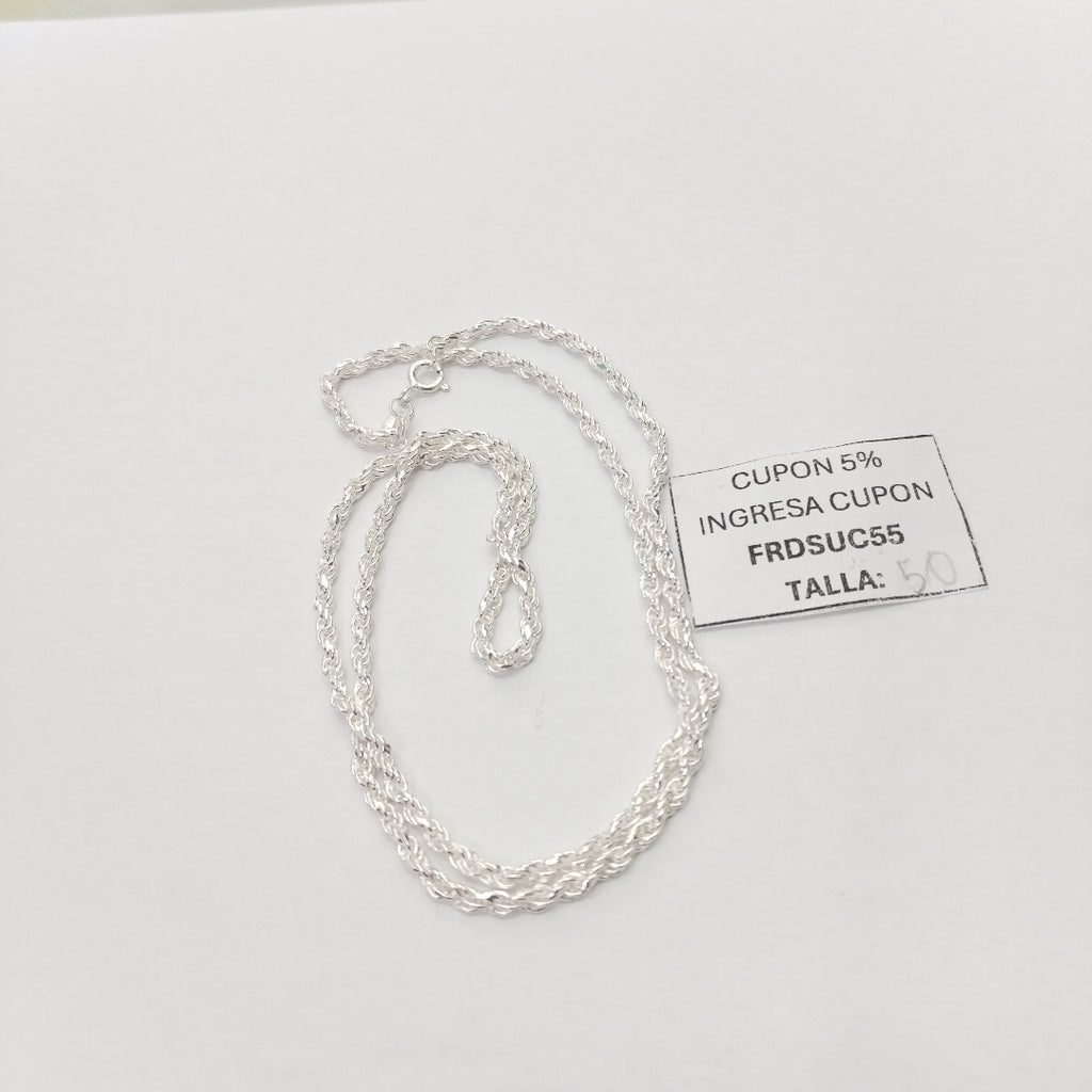 CADENA TORZAL PLATA .925 50 CM 8.52 GR (NUEVO)