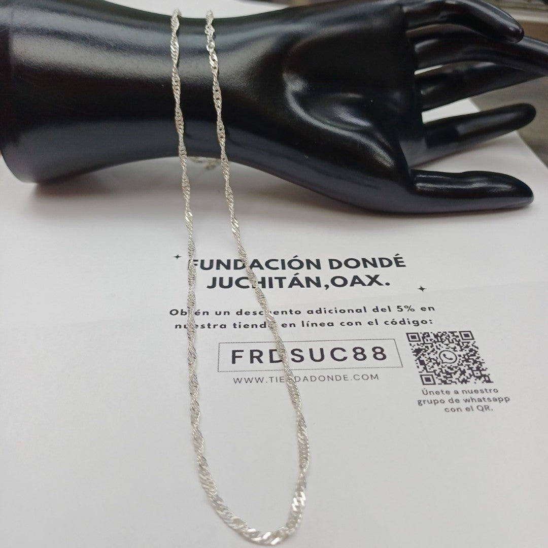 CADENA MEDIO TZL PLATA .925 55 CM 4.12 GR (NUEVO)