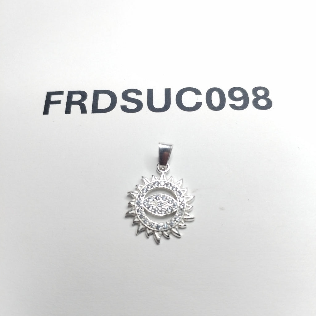 DIJE OJO MAGICO CON CIRCONIAS PLATA .925 2 GR (NUEVO)
