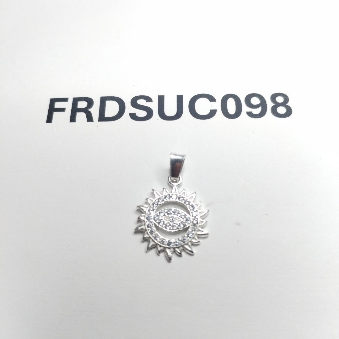 DIJE OJO MAGICO CON CIRCONIAS PLATA .925 2 GR (NUEVO)