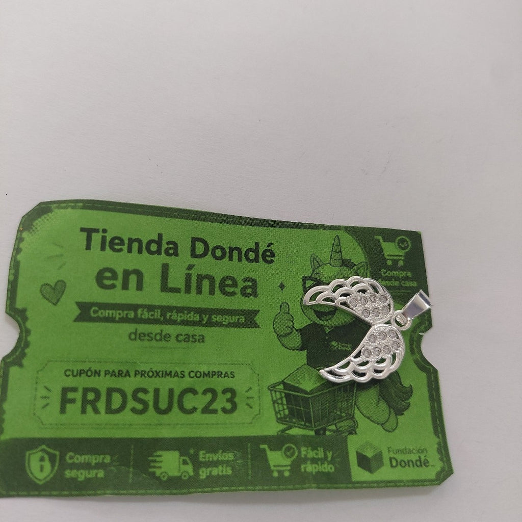 DIJE ALAS C/CIRCONIAS PLATA .925 2.3 GR (NUEVO)