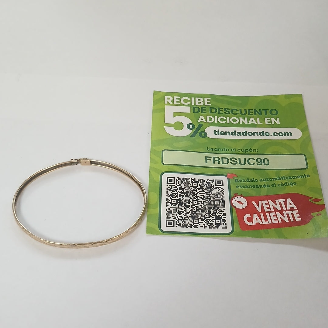 PULSERA RIGIDA ORO 14 K 3.9 GRMS (SEMINUEVO)