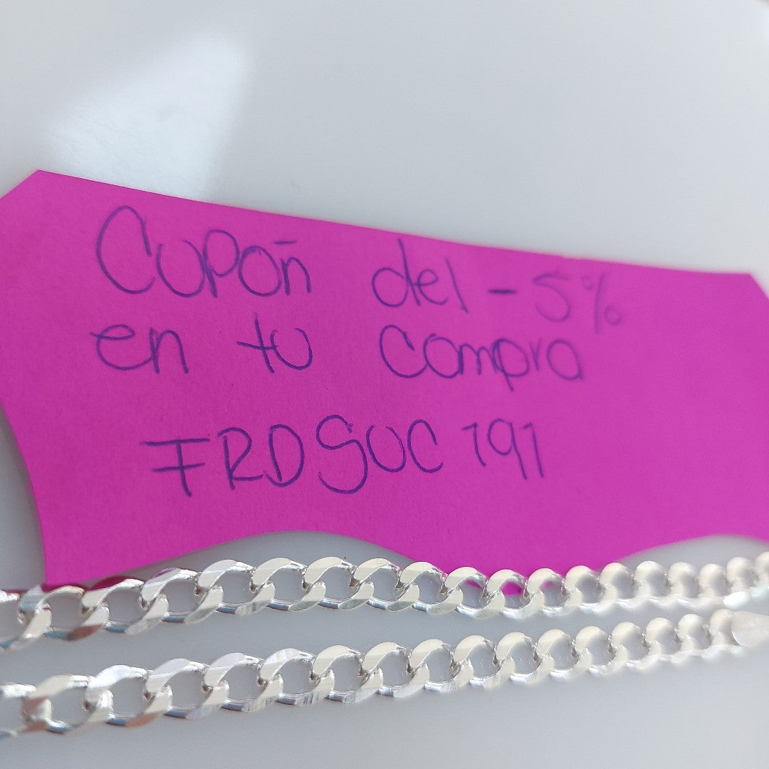 PULSERA BARBADA PLATA .925 18 CM 5.93 GR (NUEVO)