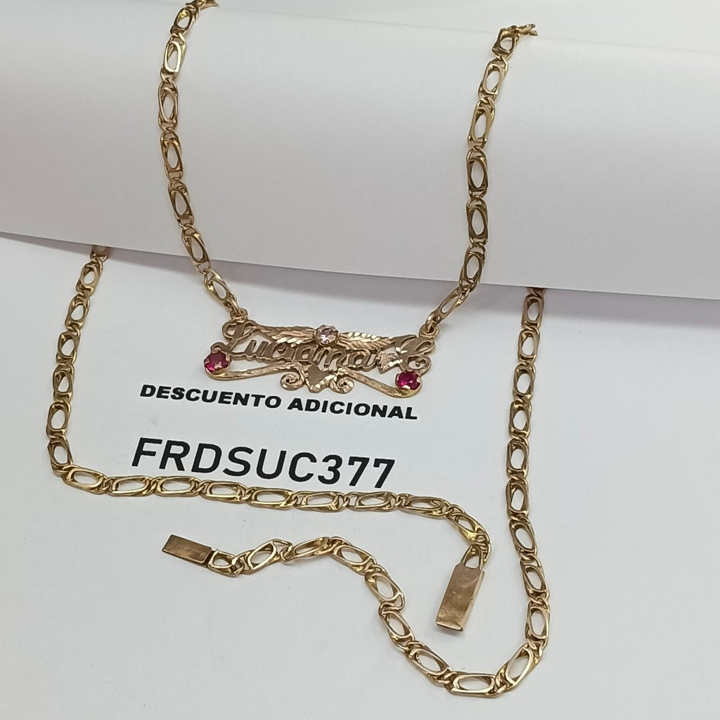 CADENA, DIJE ORO 10 K 13.4 GRMS (SEMINUEVO)