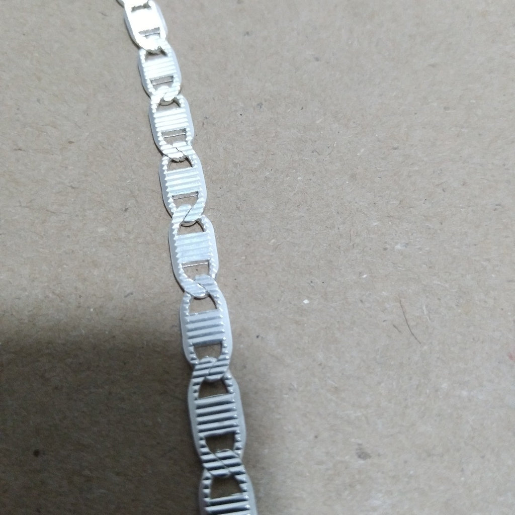 PULSERA TEJIDO ESPEJO PLATA .925 21 CM 7.6 GR (NUEVO)