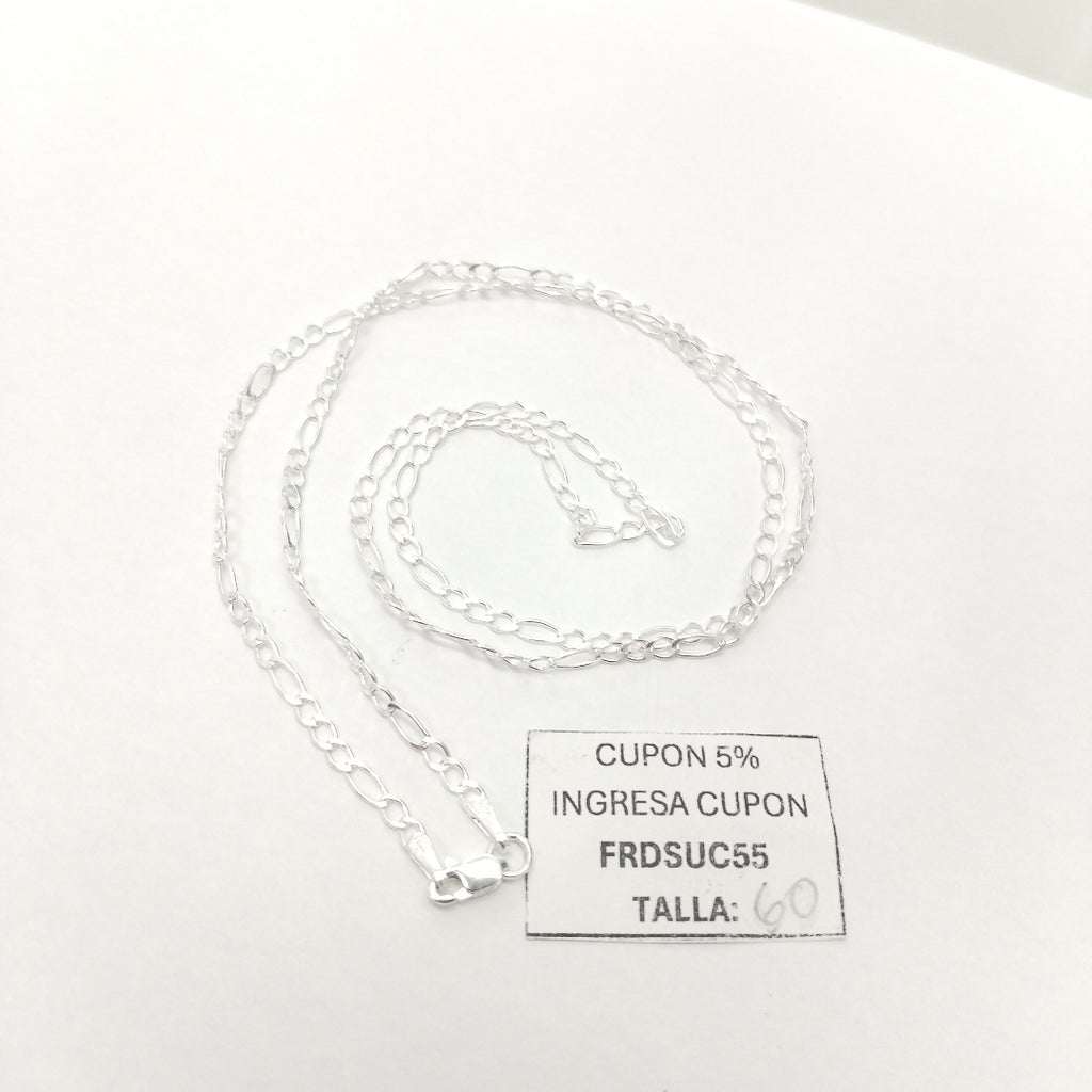 CADENA 3X1 PLATA .925 60 CM 4.72 GR (NUEVO)