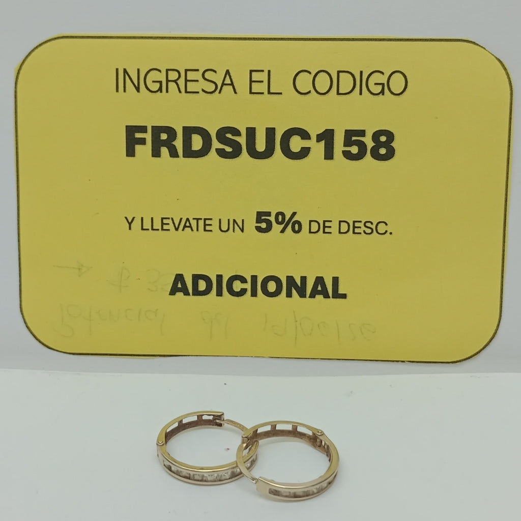 ARRACADAS PAR ORO 10 K 1.6 GRMS (SEMINUEVO)