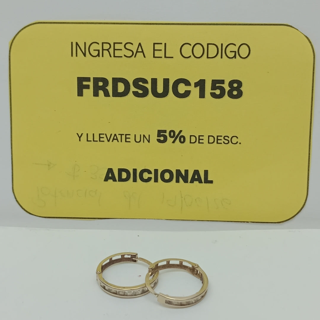ARRACADAS PAR ORO 10 K 1.6 GRMS (SEMINUEVO)
