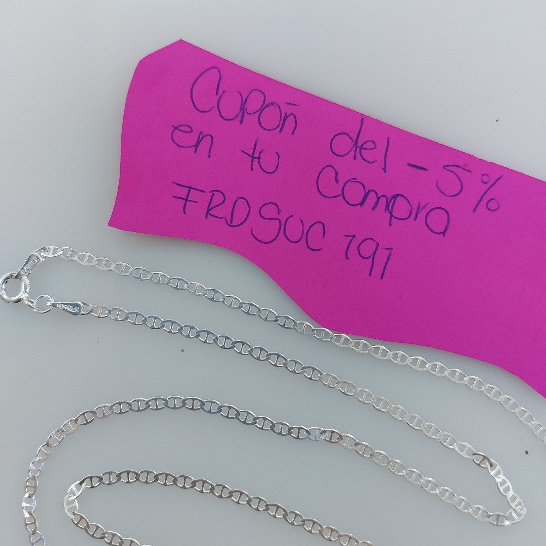 CADENA TEJIDO GUCHI PLATA .925 60 CM 3.7 GR (NUEVO)
