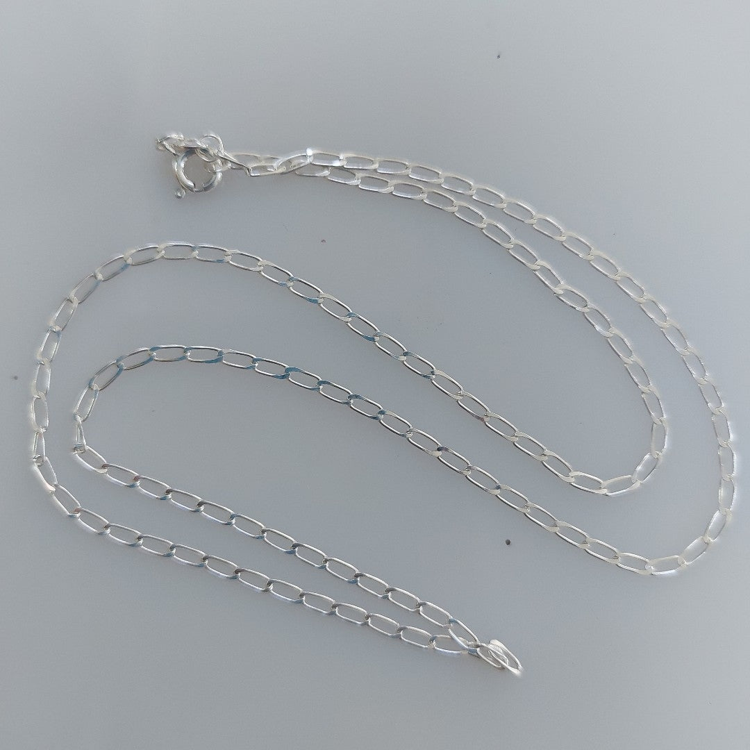 CADENA TEJIDO ESLABONES PLATA .925 50 CM 2.6 GR (NUEVO)