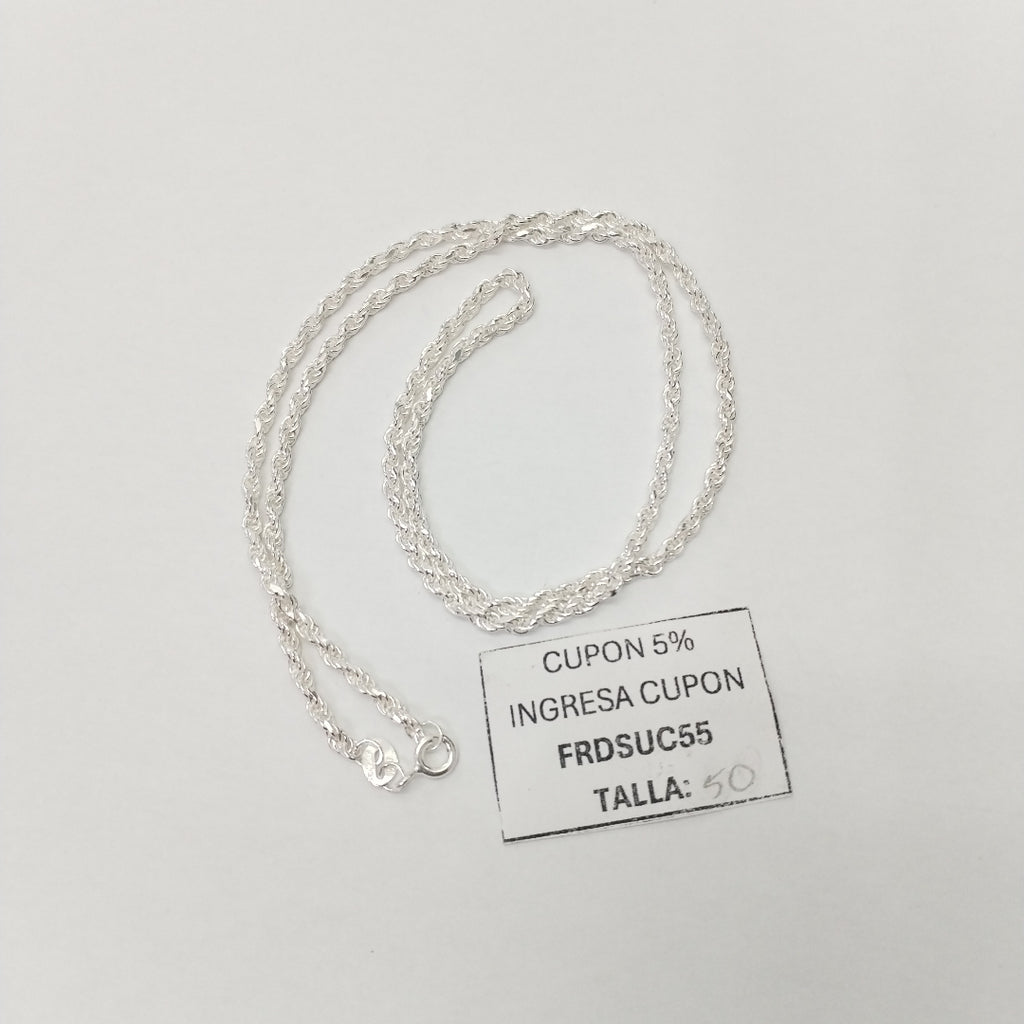 CADENA TORZAL PLATA .925 50 CM 8.52 GR (NUEVO)