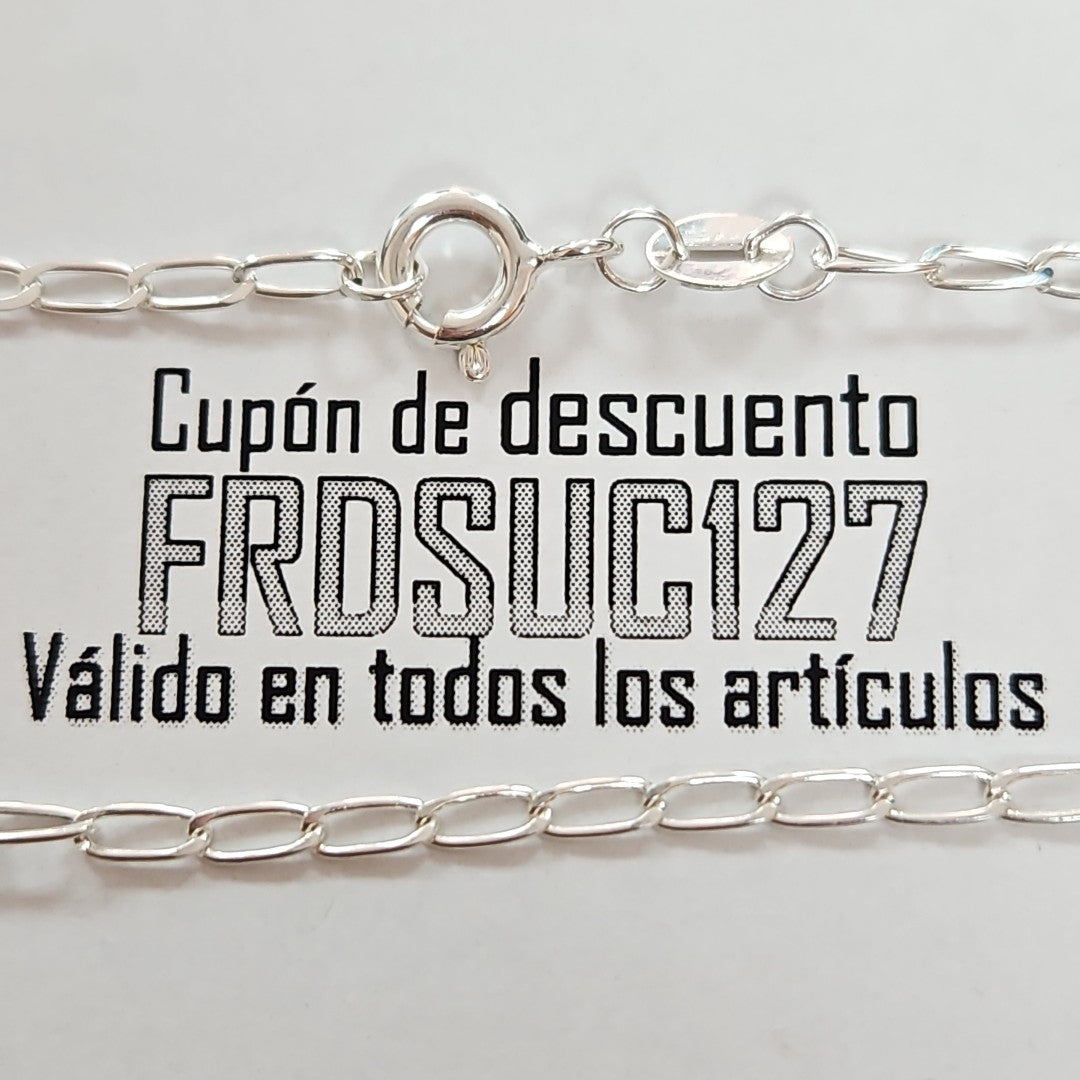 CADENA TEJIDO ESLABONES PLATA .925 50 CM 2.7 GR (NUEVO)