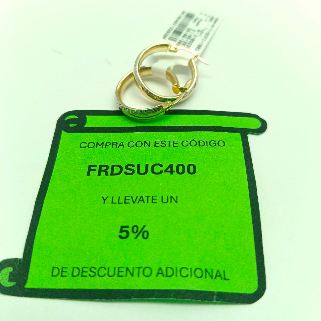 ARRACADAS PAR ORO 14 K 2.4 GRMS (SEMINUEVO)