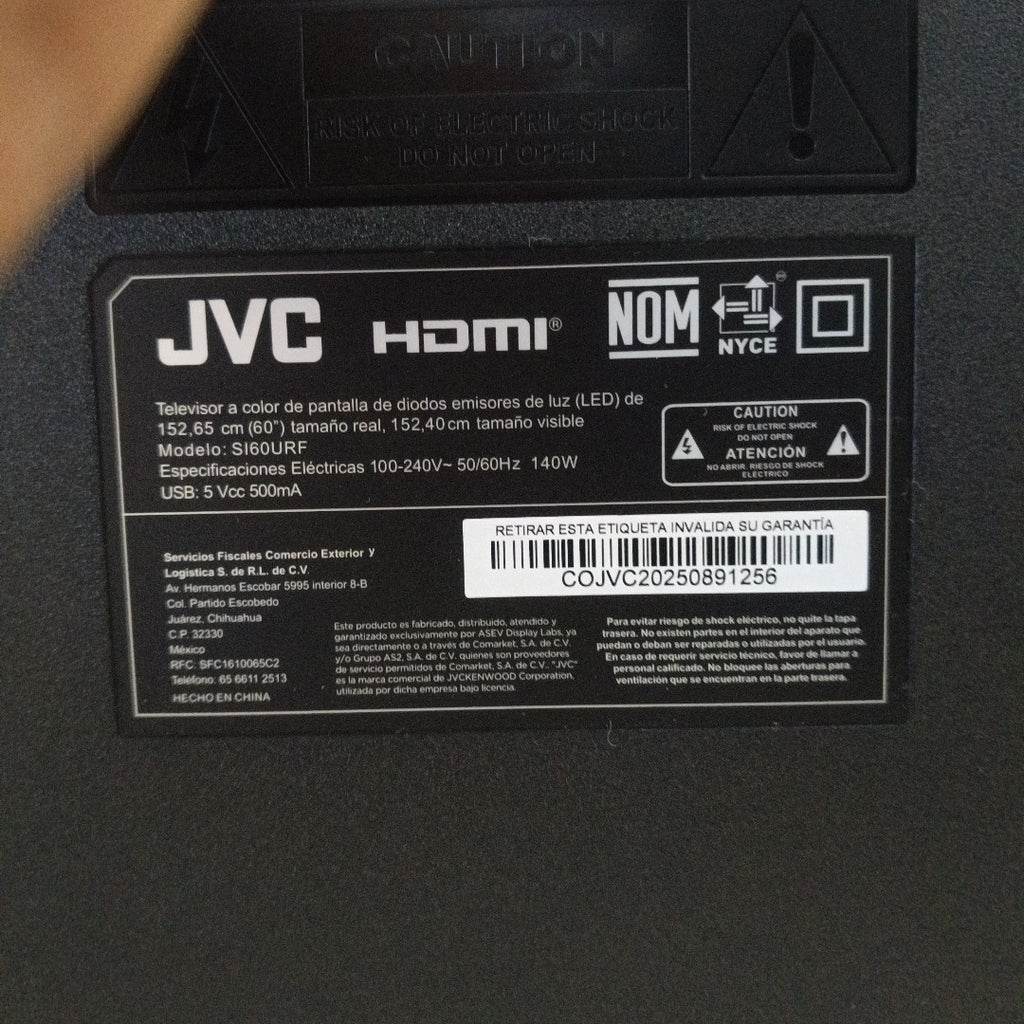 PANTALLA JVC SI60URF (2025) 60" LED FULL HD (SEMINUEVO)